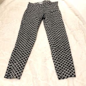 Black and white patterned pants size 2